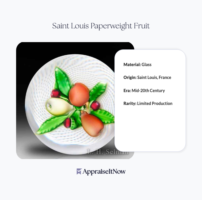 Saint Louis Paperweight Fruit