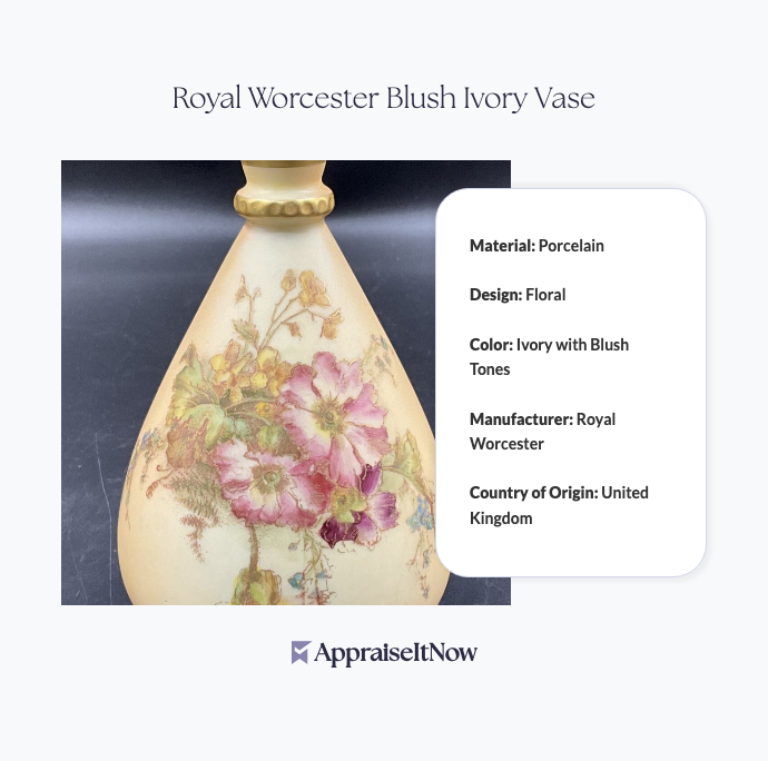 Facts of a Royal Worcester Blush Ivory Vase