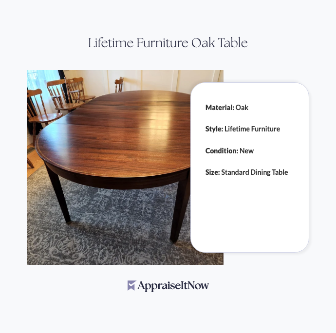 Facts of a Lifetime Furniture Oak Table