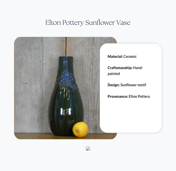 Facts of an Elton Pottery Sunflower Vase