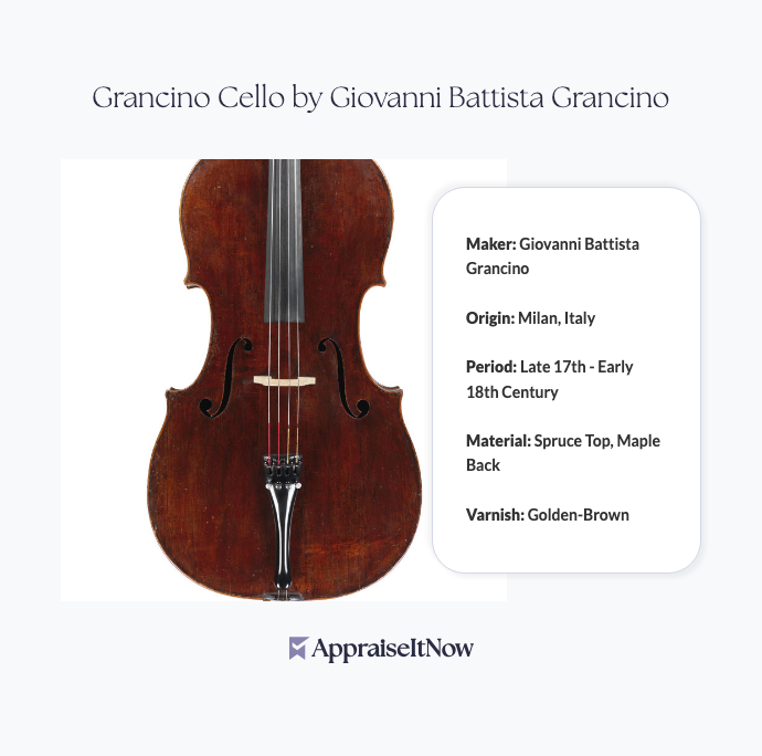 Grancino Cello by Giovanni Battista Grancino