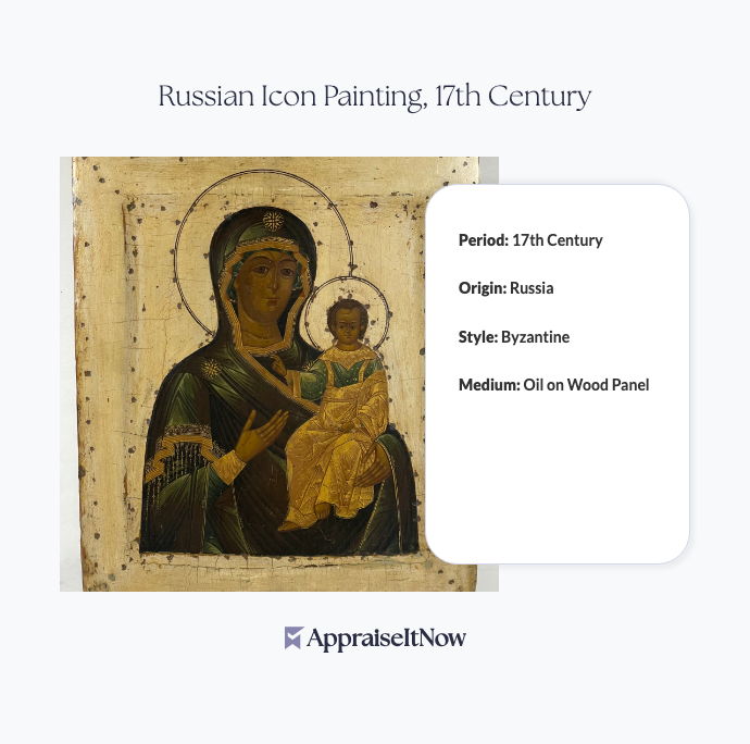 Facts of a Russian Icon Painting, 17th Century