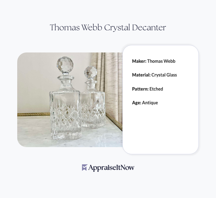 Thomas Webb Crystal Decanter