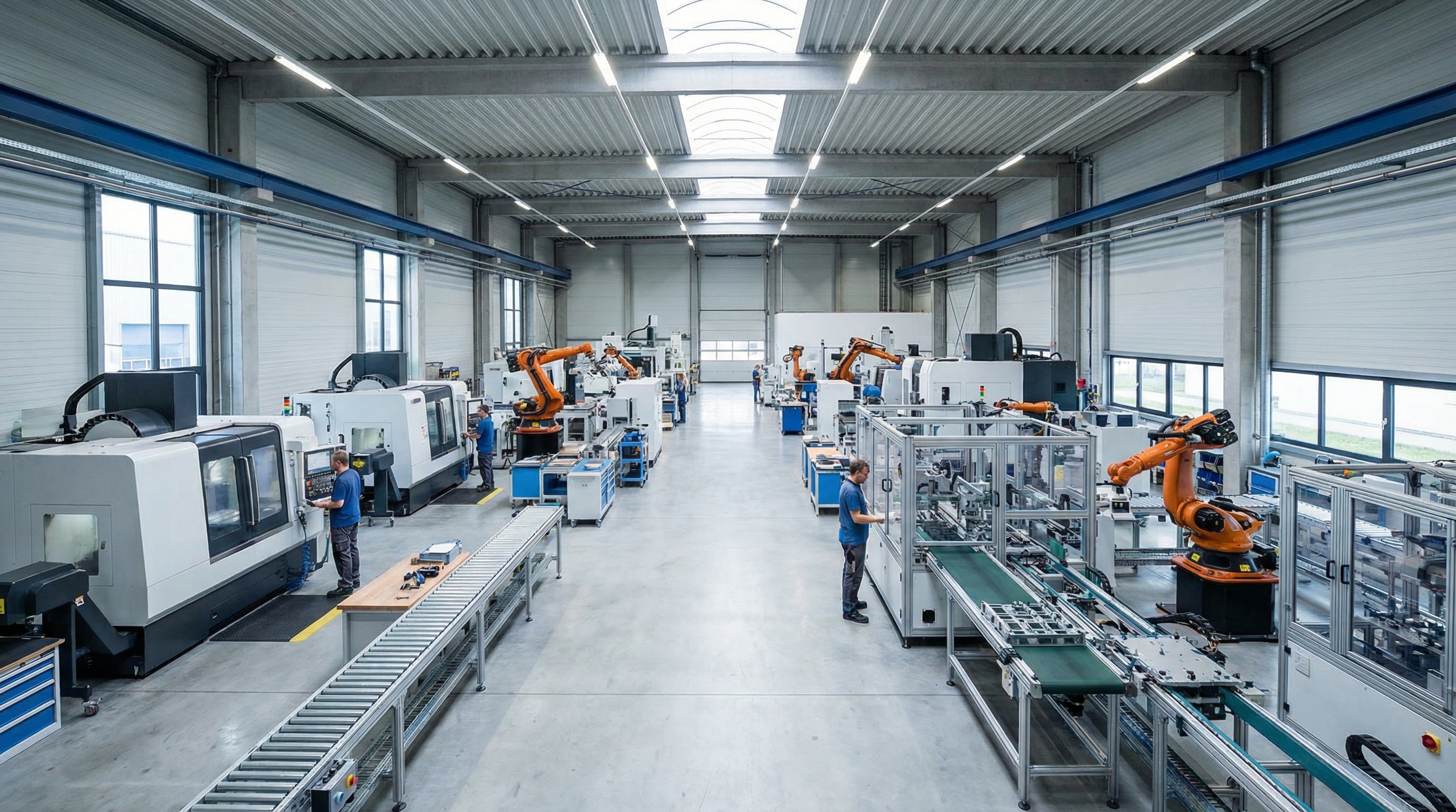 Industrial machinery in manufacturing plant