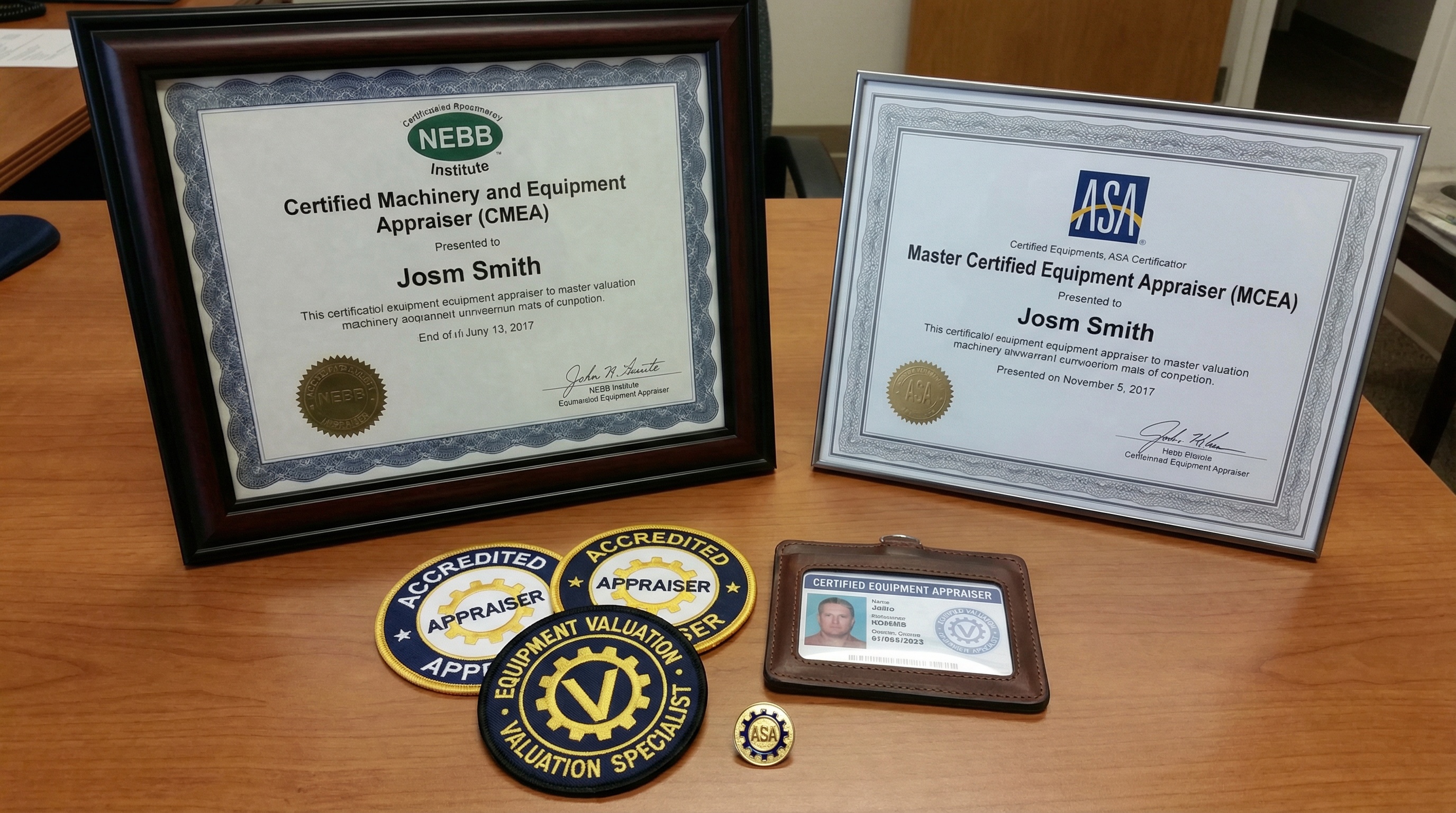 Certified Equipment Appraiser Credentials