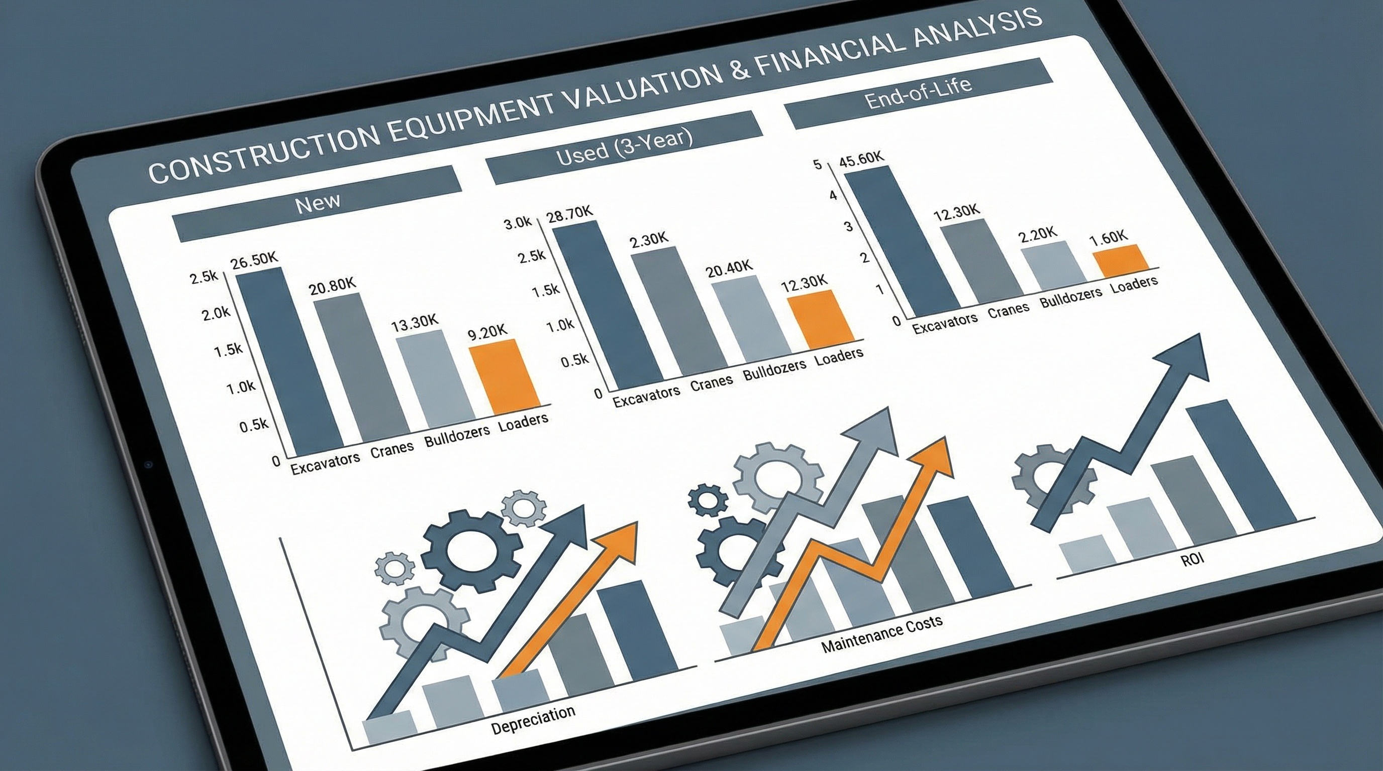 Construction equipment valuation comparison chart