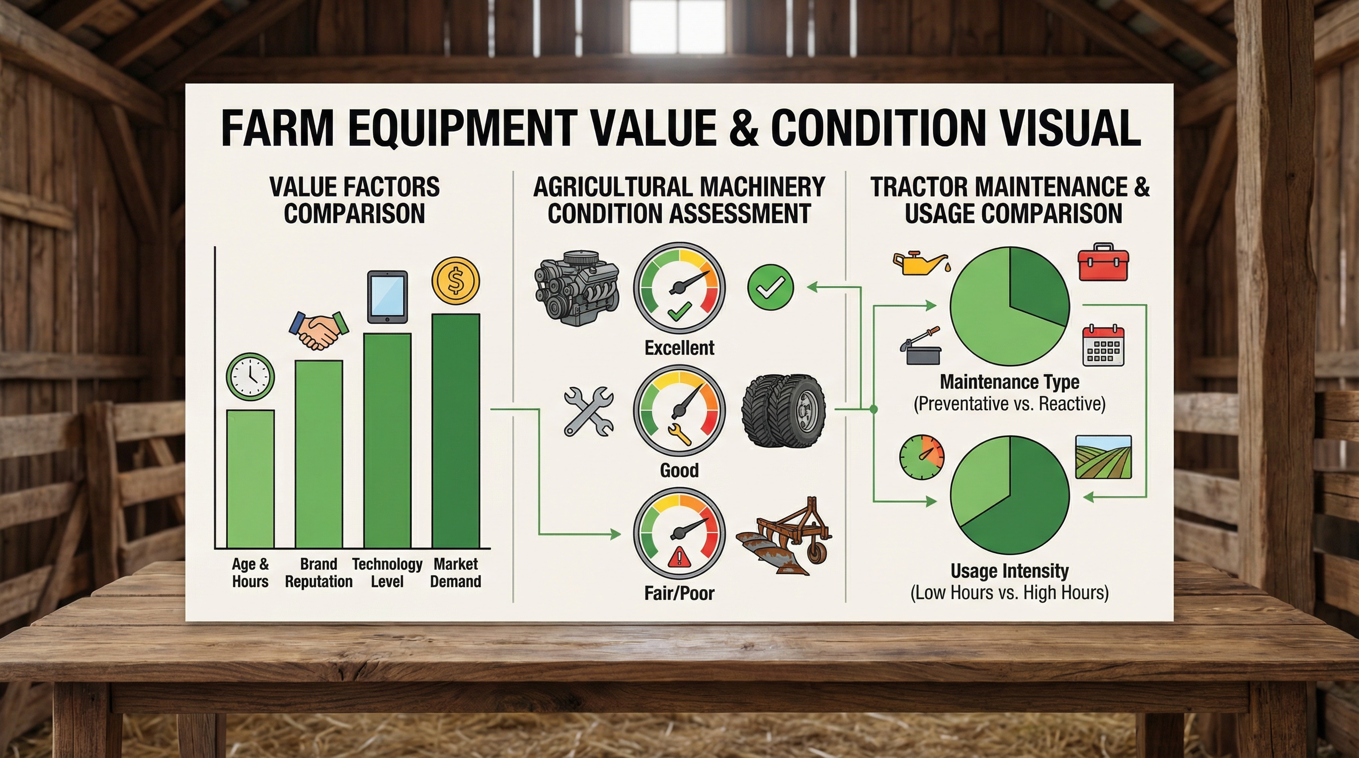 Farm equipment value factors comparison
