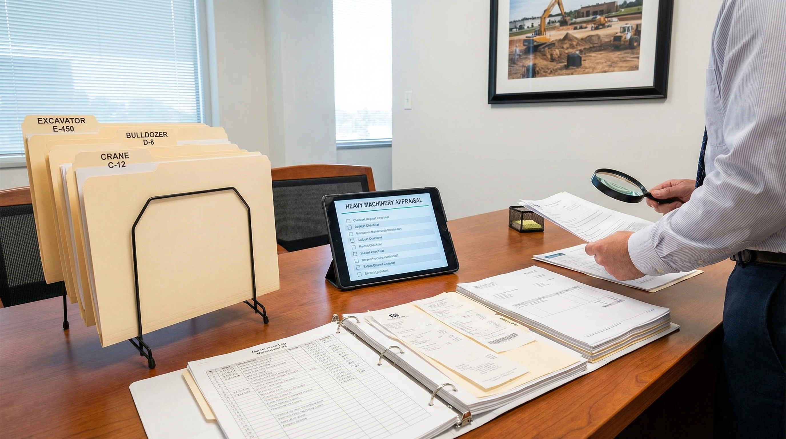 Construction equipment documentation checklist