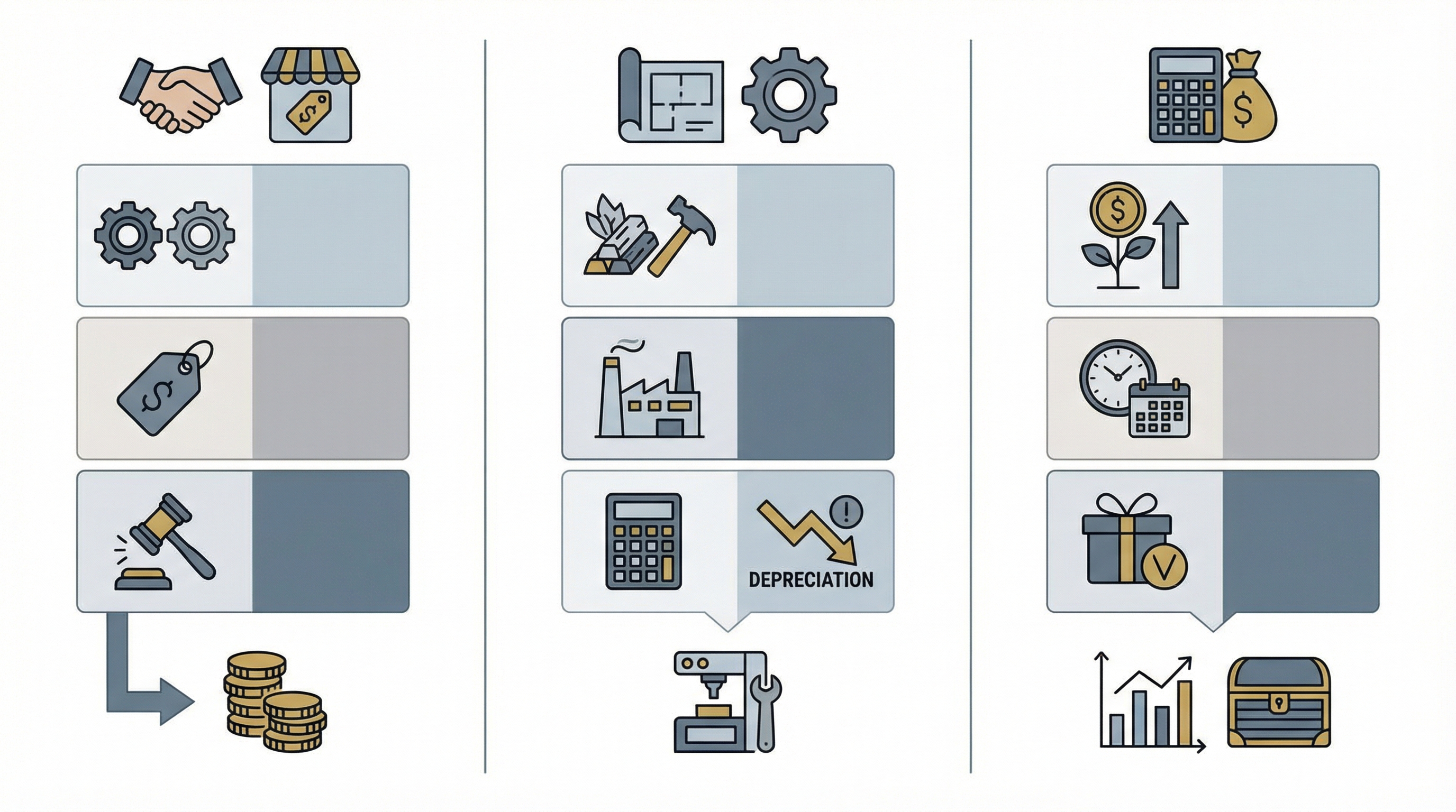 Equipment valuation methods comparison