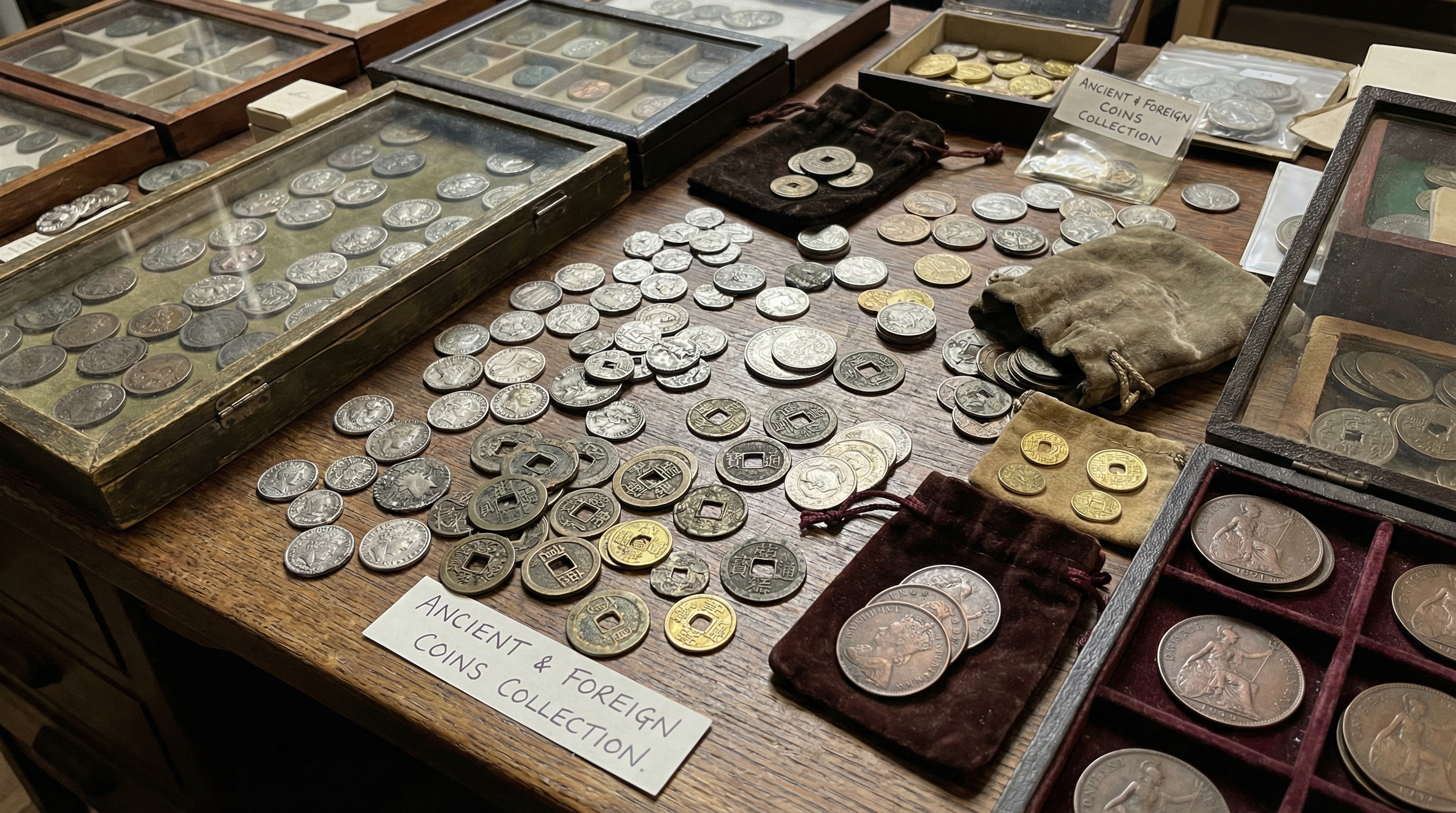 ancient and foreign coins historical collection from world currencies