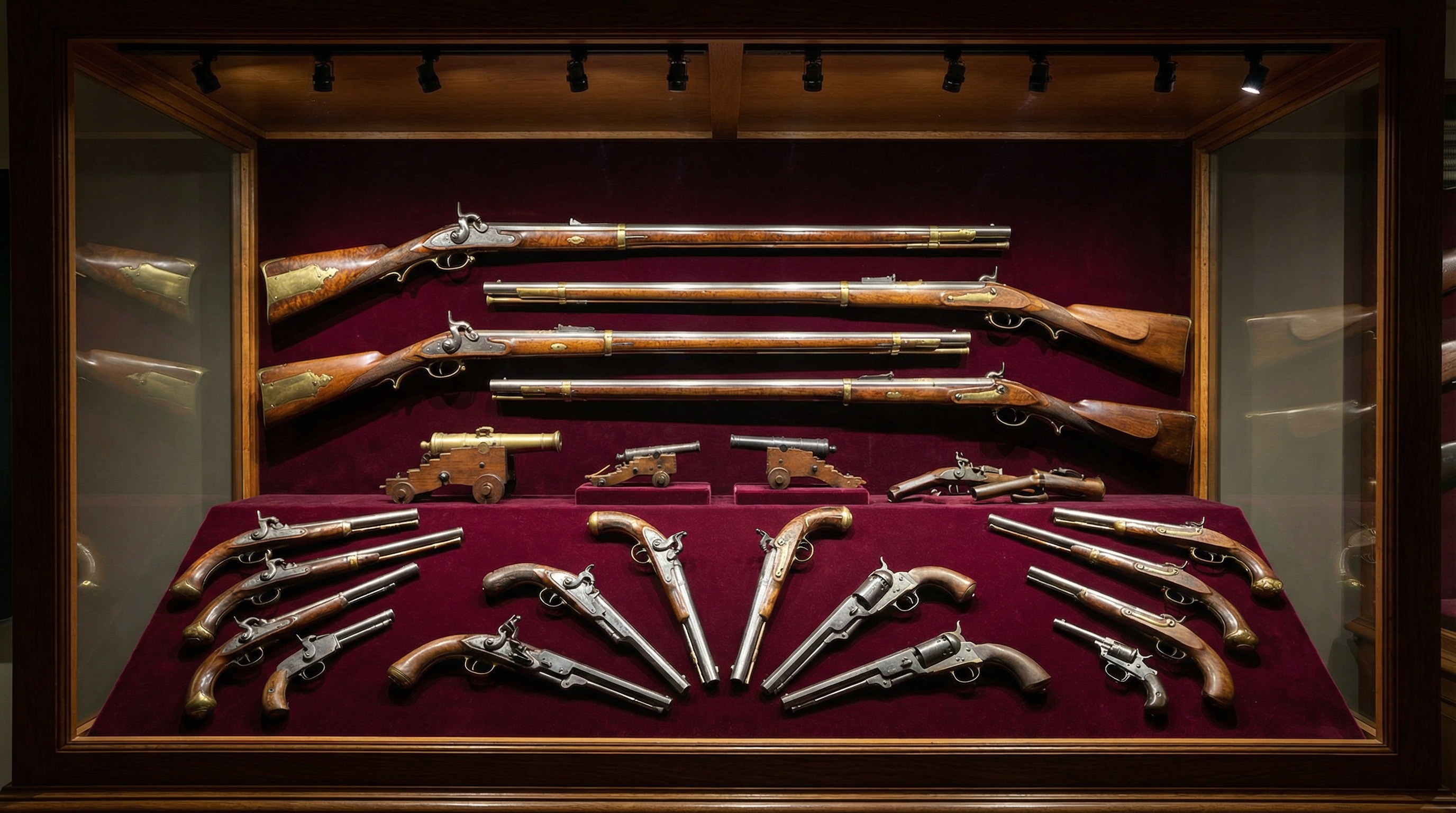 antique firearms collection display